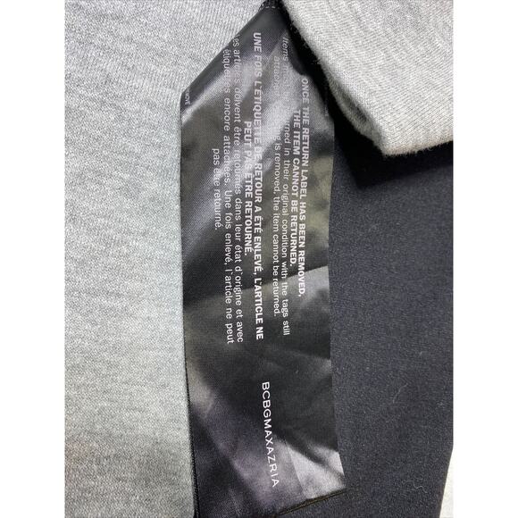 NWT BCBGMAXAZRIA Embroidered Tunic Sweatshirt French Terry Medium Heather Gray - Picture 15 of 16